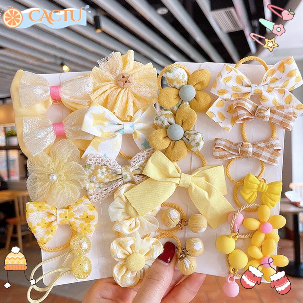 CACTU Set 10 Dây Cột Tóc Nơ Xinh Xắn Cho Bé Gái