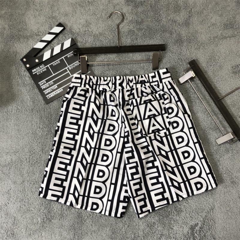 Quần Đùi Đi Biển Bằng Vải Dệt In Hình Thành Phố Đầy Đủ Nhanh Khô Giản Dị