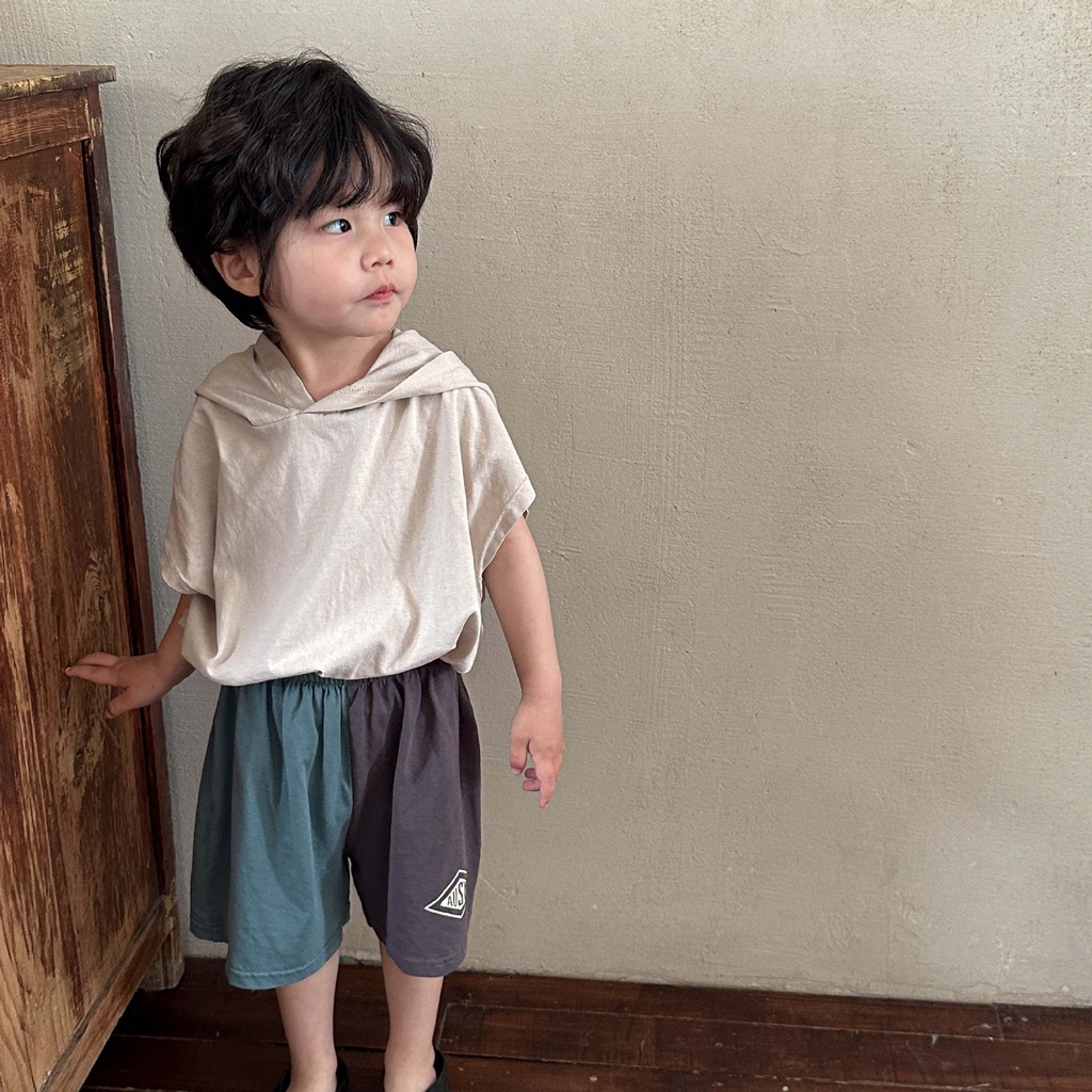 Bộ Đồ Thể Thao Có Mũ Trùm Dáng Rộng Phong Cách Mới Mùa Hè Cho Bé Trai Và Bé Gái