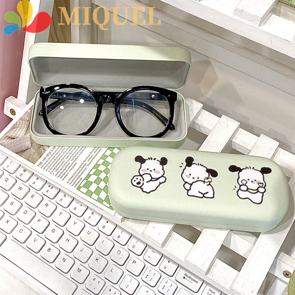 MIQUEL Hộp Đựng Kính Mát Bằng Da PU + Pc Họa Tiết Hoạt Hình Chú Chó Dễ Thương Cho Nam