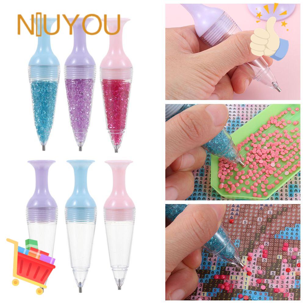 NIUYOU Bộ Tranh Đính Đá 5D Tự Làm Hình Chậu Hoa Xinh Xắn