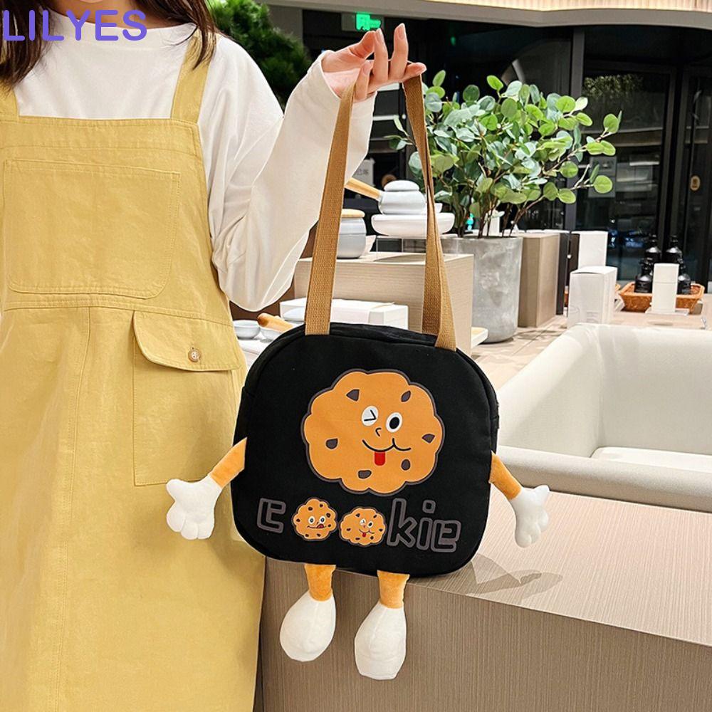 LILYES Túi Xách Đeo Vai Vải Bạt Hình Búp Bê Hoạt Hình Cỡ Lớn Thời Trang Dạo Phố Sành Điệu