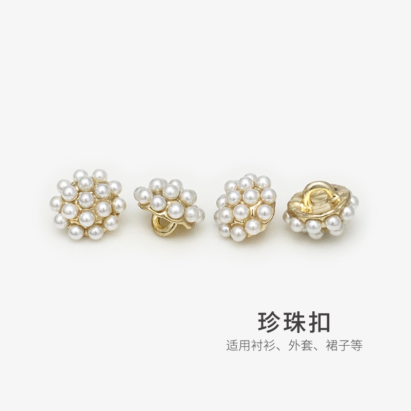 Set 5 Nút Ngọc Trai 12MM Cho Áo Khoác Cardigan