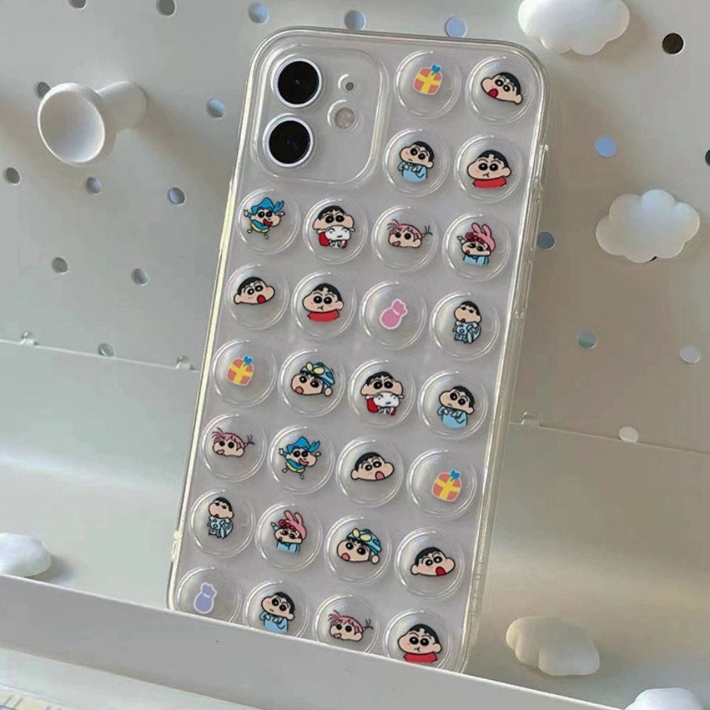 Ốp Điện Thoại TPU Dẻo Họa Tiết Hoạt Hình Cậu Bé Bút Chì Dễ Thương Cho IPhone 14 13 12 11 Pro Max X XR 8 7 Plus