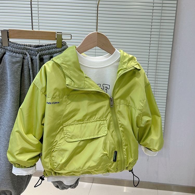 Áo Khoác Gió Có Khóa Kéo Phong Cách Hàn Quốc Thời Trang Xuân Thu 2023 Mới Cho Bé Trai