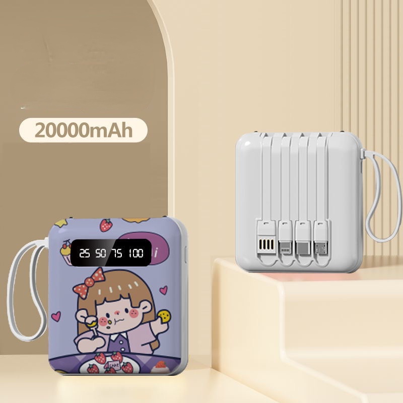 Pin Sạc Dự Phòng Mini 20000mAh Công Suất Cao Siêu Dễ Thương