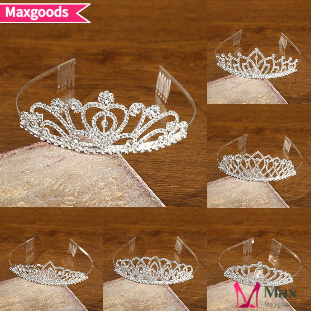 MAXG Vương Miện Đính Pha Lê Sang Trọng Cho Cô Dâu