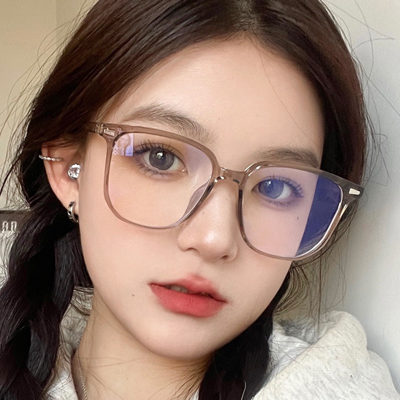 Kính Mát Gọng Vuông Chống Bức Xạ Phong Cách Retro Cho Nam Nữ
