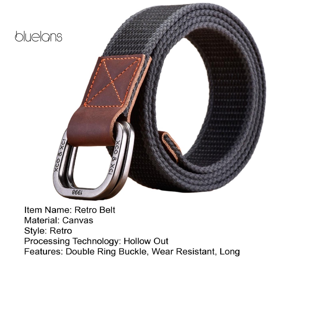 Thắt Lưng Vải Canvas Khóa Đôi Phong Cách Thể Thao Đơn Giản Thời Trang Cho Nam Và Nữ