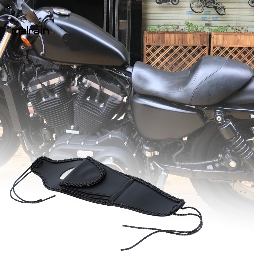 Túi Đựng Bình Nhiên Liệu Xe Mô Tô Sportster 883 Bằng Chất Liệu Giả Da Bện Gắn Đinh Tán