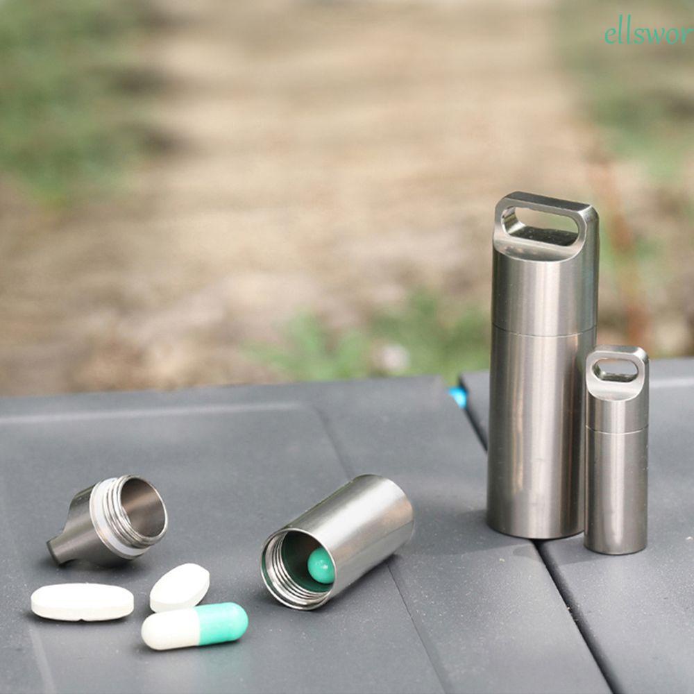 ELLSWORTH Hộp Đựng Thuốc Mini EDC Chống Thấm Nước Có Móc Khóa Tiện Lợi