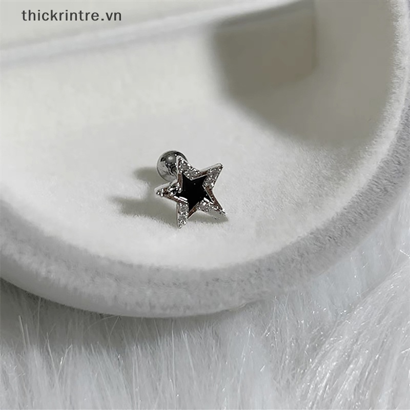 Khuyên Tai Ngôi Sao Năm Cánh Đính Đá Thời Trang