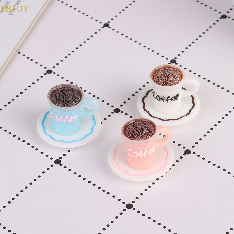 Bộ Ly Tách Uống Cà Phê Mini Tỉ Lệ 1 / 12 Trang Trí Nhà Búp Bê