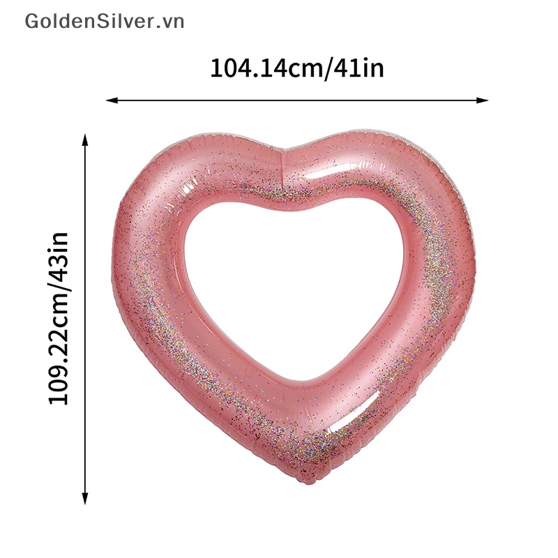 Phao Bơi Bơm Hơi Màu Vàng Bạc 41X43 Inch