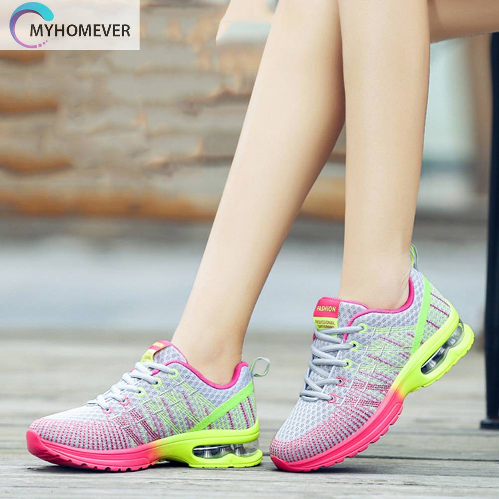 Giày Chạy Bộ Buộc Dây Thoáng Khí Thời Trang Thường Ngày Cho Nữ