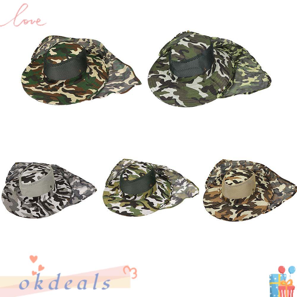 OKDEALS Mũ Tai Bèo Chống Nắng Thoáng Khí Họa Tiết Rằn Ri