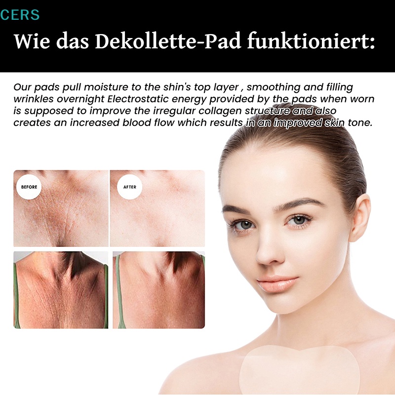 Bộ 5 Miếng Dán Ngực Bằng Silicone Trong Suốt Chống Nếp Nhăn Chống Lão Hóa Có Thể Tái Sử Dụng