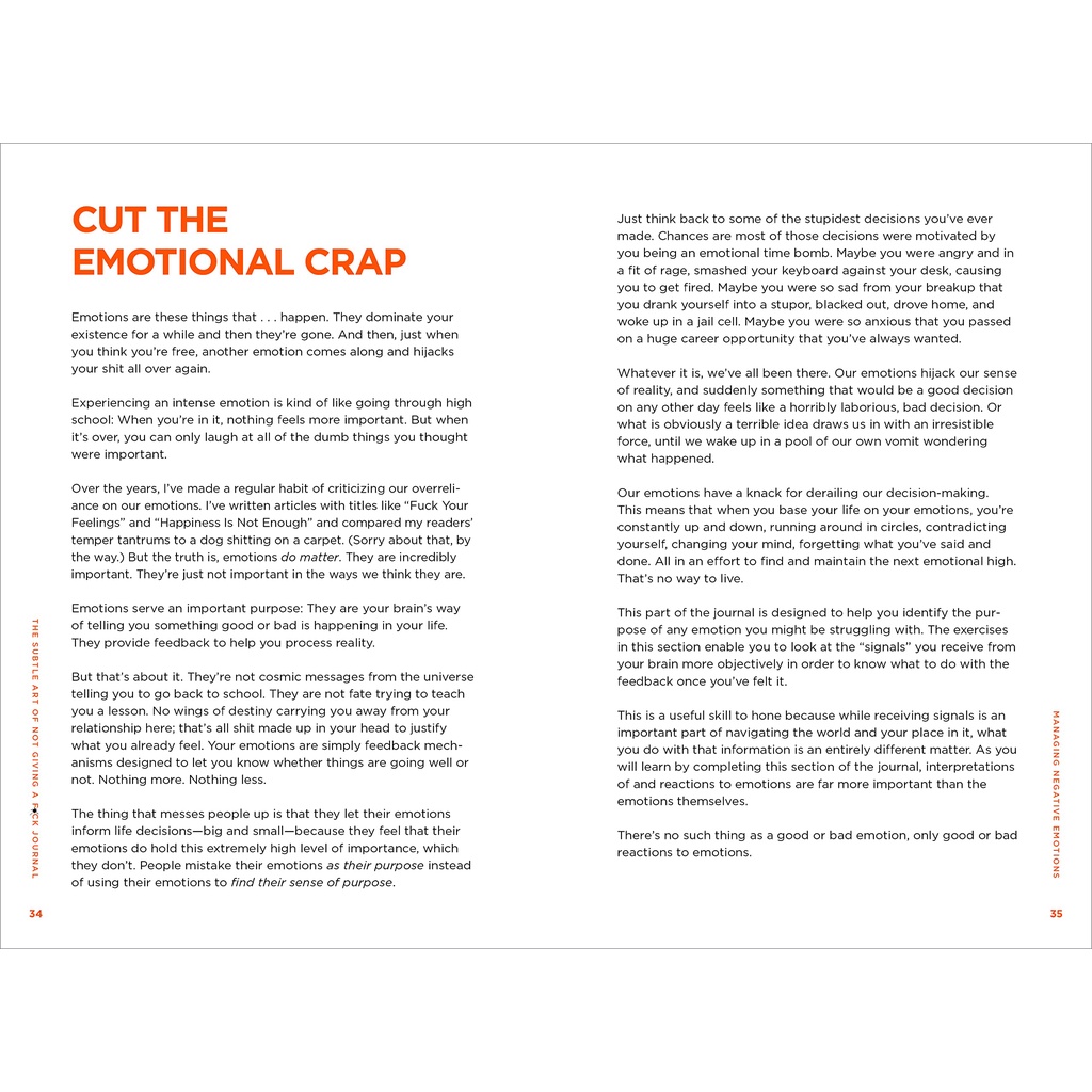 The Subtle Art Of Not Giving A F*ck Journal