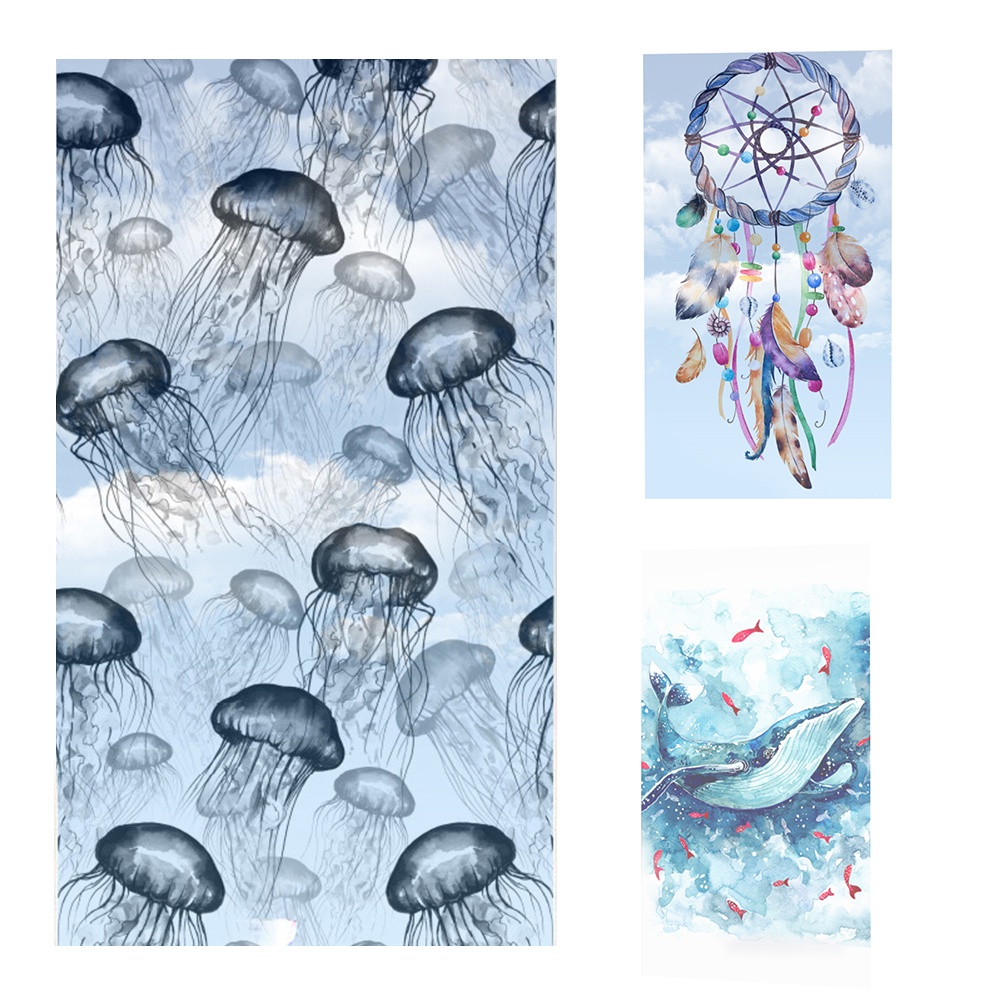 (Bất Ngờ) Phim Dán Cửa Sổ Thời Trang Không Keo Dán Hình Lưới Bắt Cá Voi / Dream Catcher Trang Trí