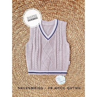 Áo gile len size to (2-6T) mềm đẹp bé