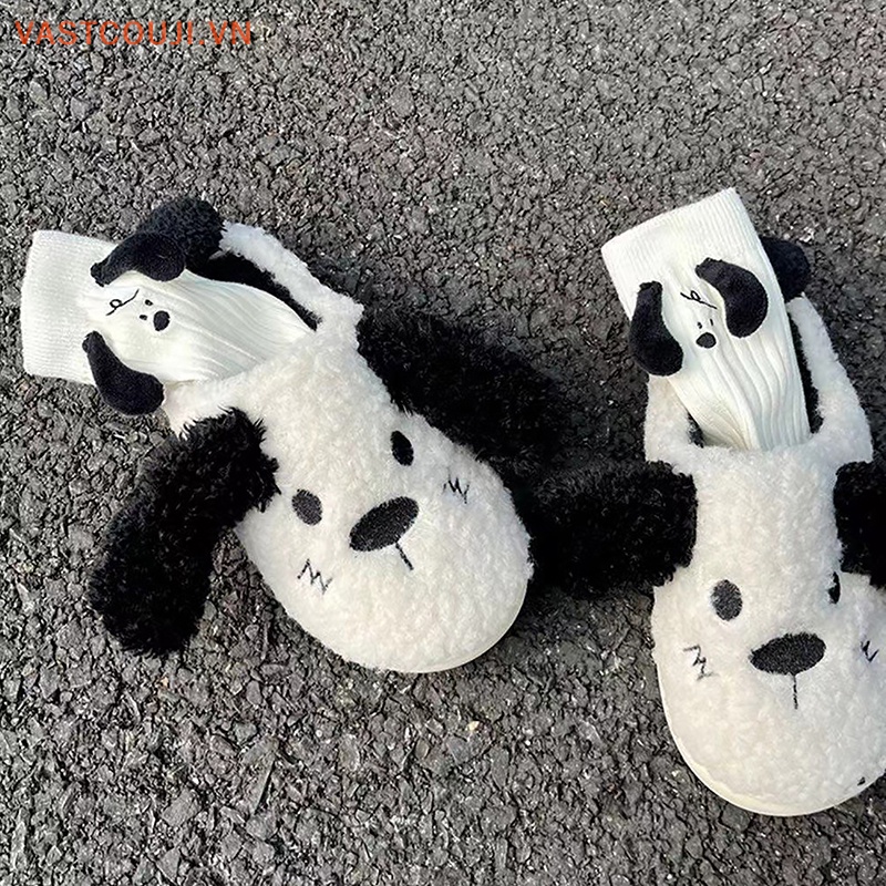 Tất Dệt Kim Hình Cún 3D Dễ Thương Vui Nhộn Thời Trang Đường Phố Cho Cặp Đôi