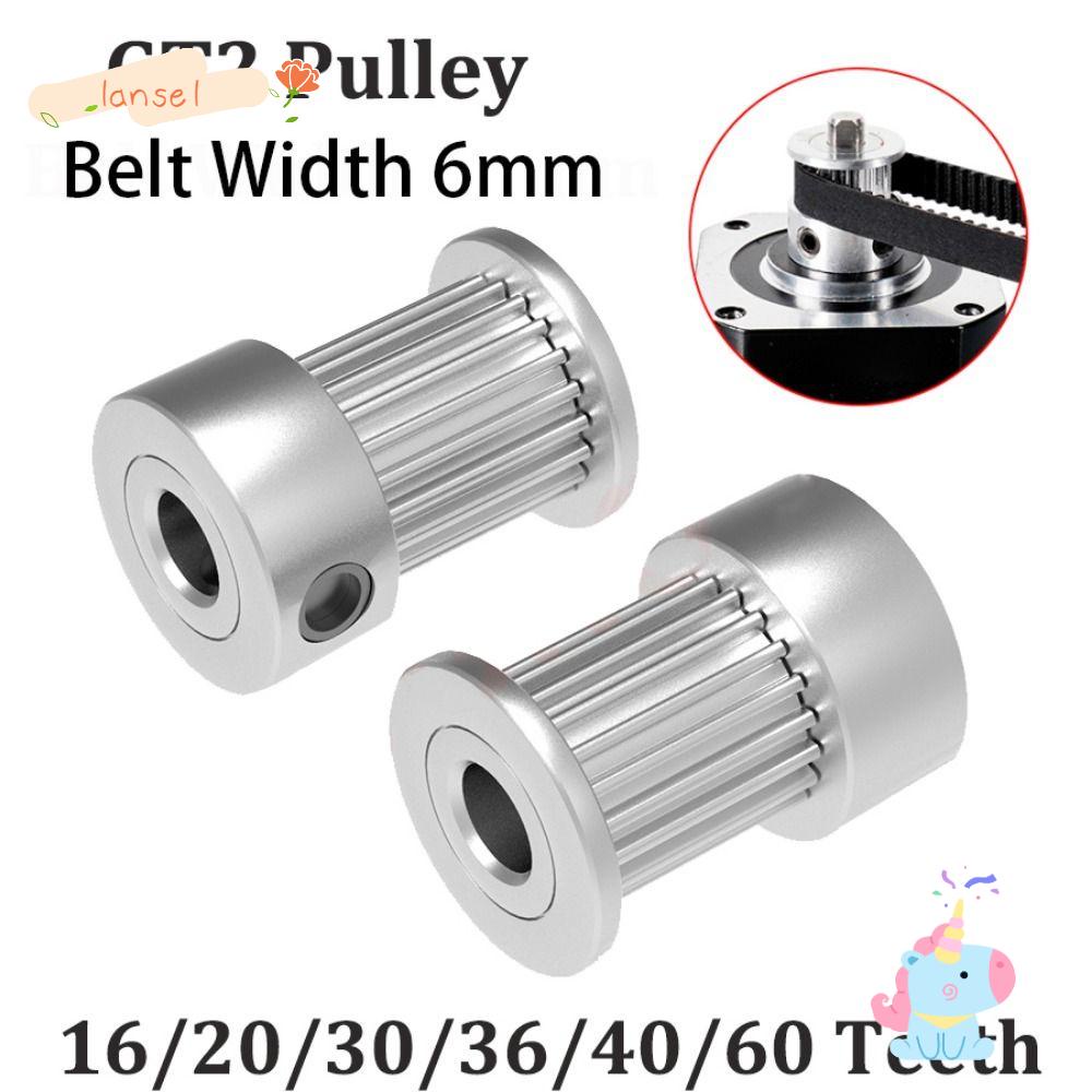 LANSEL Bánh Răng Ròng Rọc GT2 2GT 16 20 36 40 60 Teeth Bore 5 6.35 8mm Cho Máy In 3D
