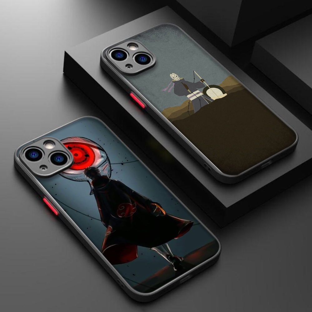 Ốp Điện Thoại Dẻo Họa Tiết Hoạt Hình Naruto Uchiha Obito Cho iPhone SE2 SE3 7 8 Plus XR XS Max 11 Pro Max 353B Đen