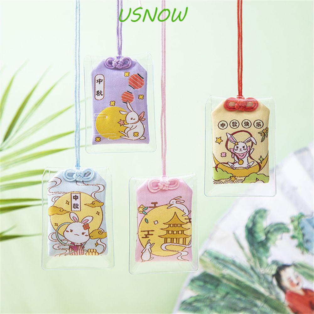 USNOW Omamori Mặt Dây Chuyền Cầu Nguyện Trung Quốc Túi Tài Lộc Trong Suốt An Toàn Cho Sức Khỏe