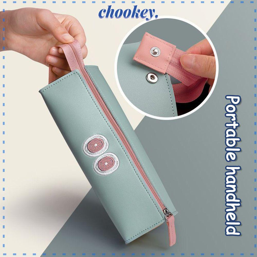 CHOOKEY Túi Đựng Bút Bằng Vải Canvas Thiết Kế Dễ Thương Tiện Dụng