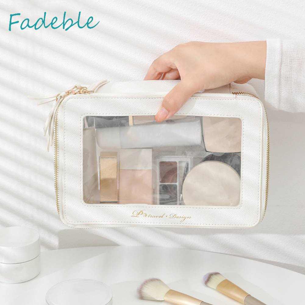 Túi Đựng Mỹ Phẩm Hai Lớp Trong Suốt Đa Năng