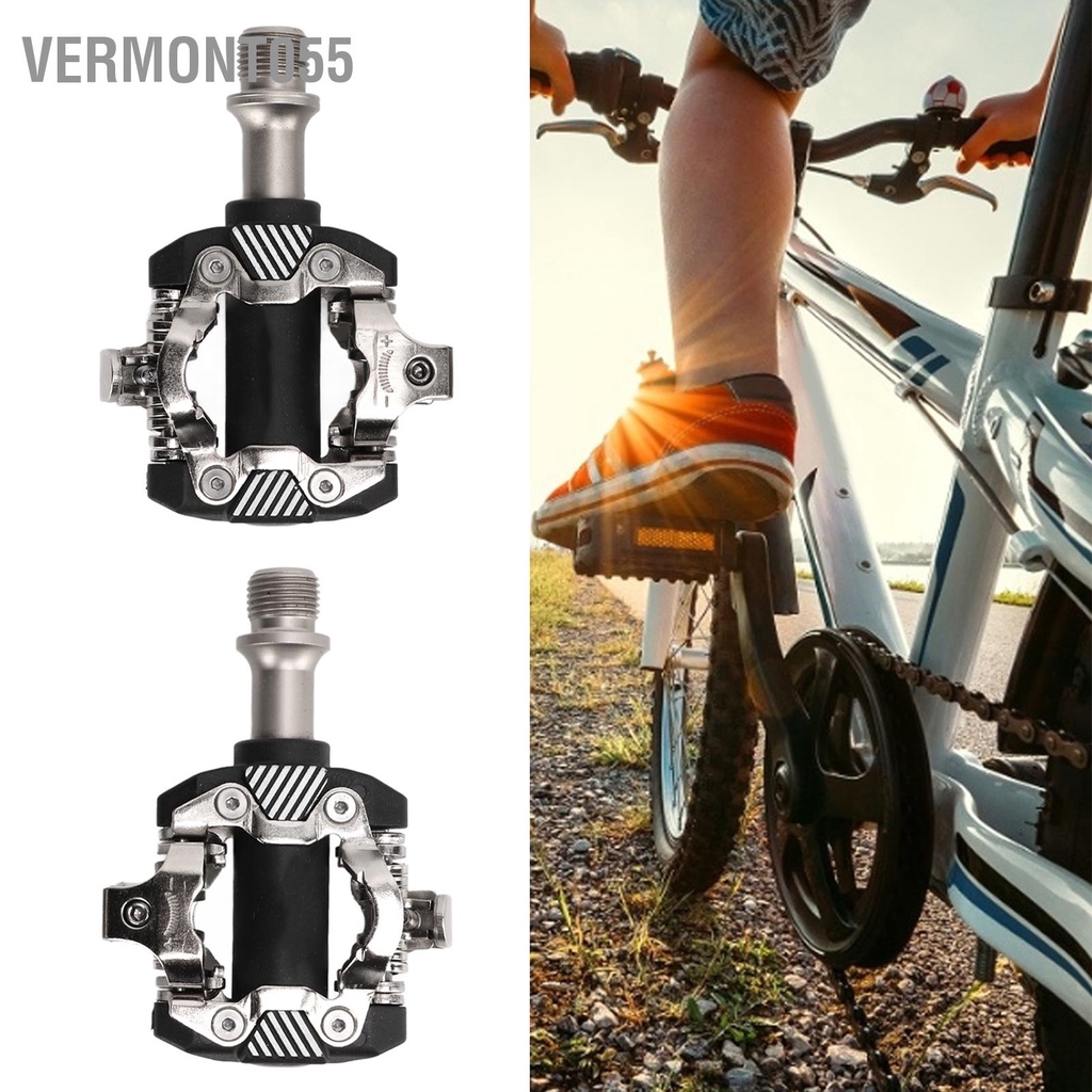 Vermont055 Xe Đạp Bàn Đường Bộ Tự Khóa Clipless Cho SPD Hệ Thống MTB