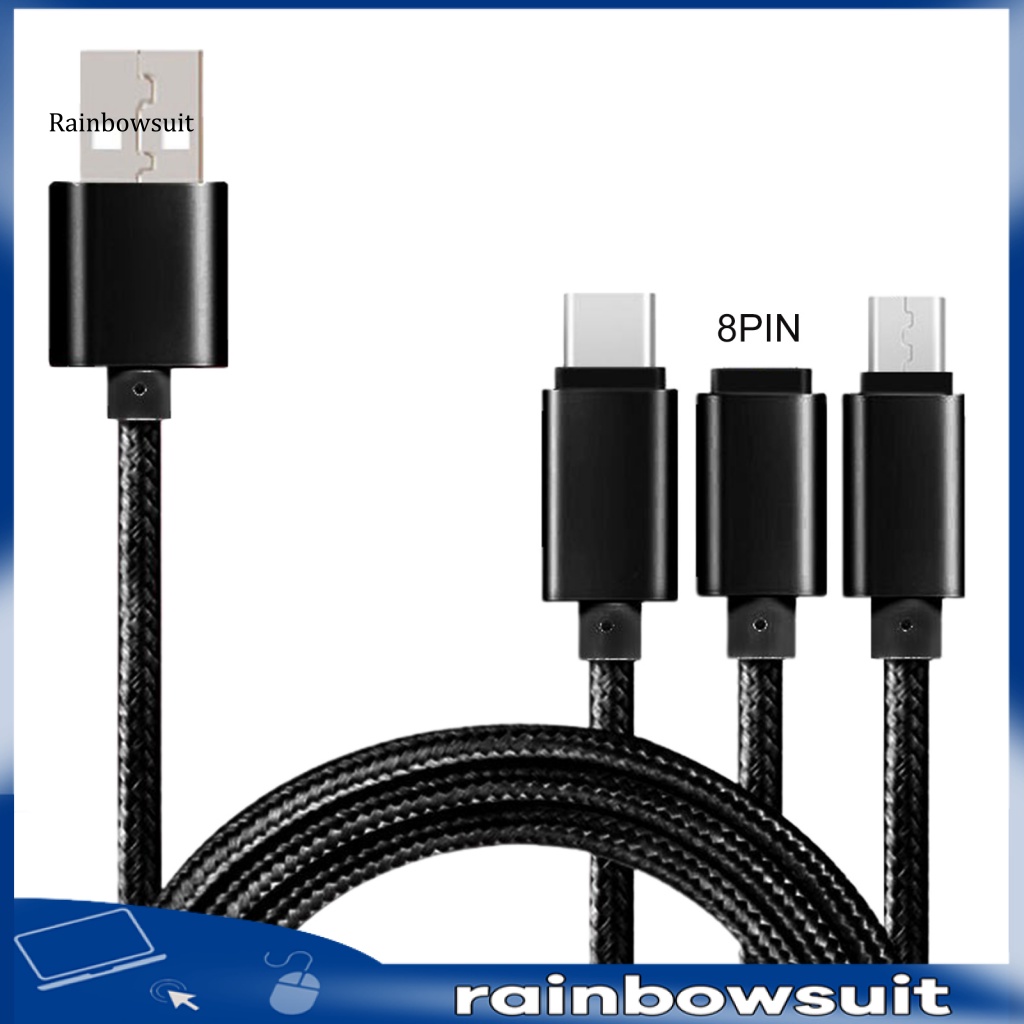 Dây Cáp Sạc USB Loại C 3 Trong 1 Dài 12M Cho iPhone Android