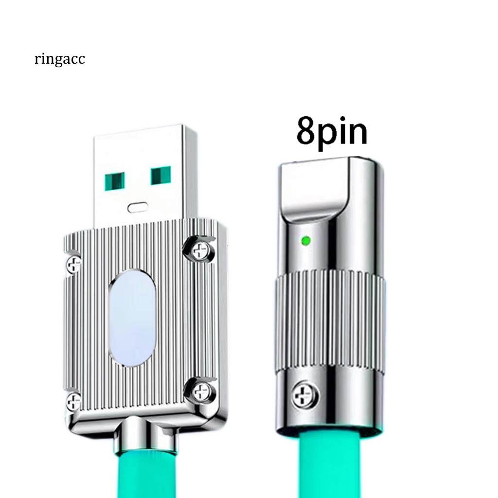 Dây Cáp Sạc USB Bằng Hợp Kim Kẽm 120W 6A 8pin Cho Điện Thoại
