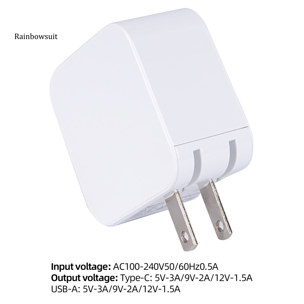 Bộ Sạc Chuyển Đổi Mini Type-C USB PD18W Chống Sốc Nguồn Thấp Cho Điện Thoại / Máy Tính Bảng