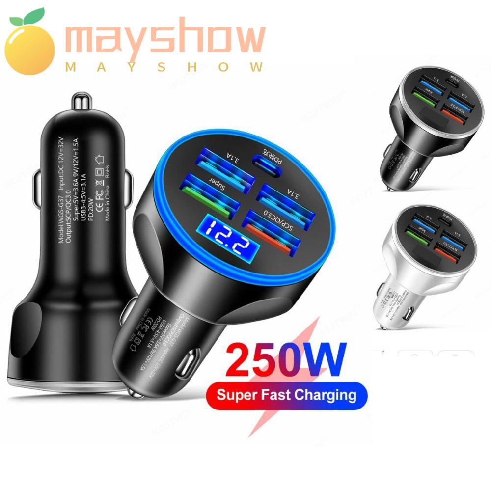MAYSHOW Tẩu Sạc Nhanh 250W 5 Cổng Cho iPhone 12 13