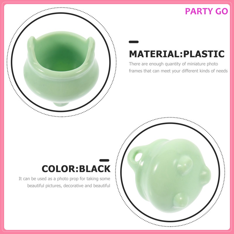 Set 10 Mô Hình Nồi Sôi Mini Bằng Nhựa Dùng Để Trang Trí Halloween