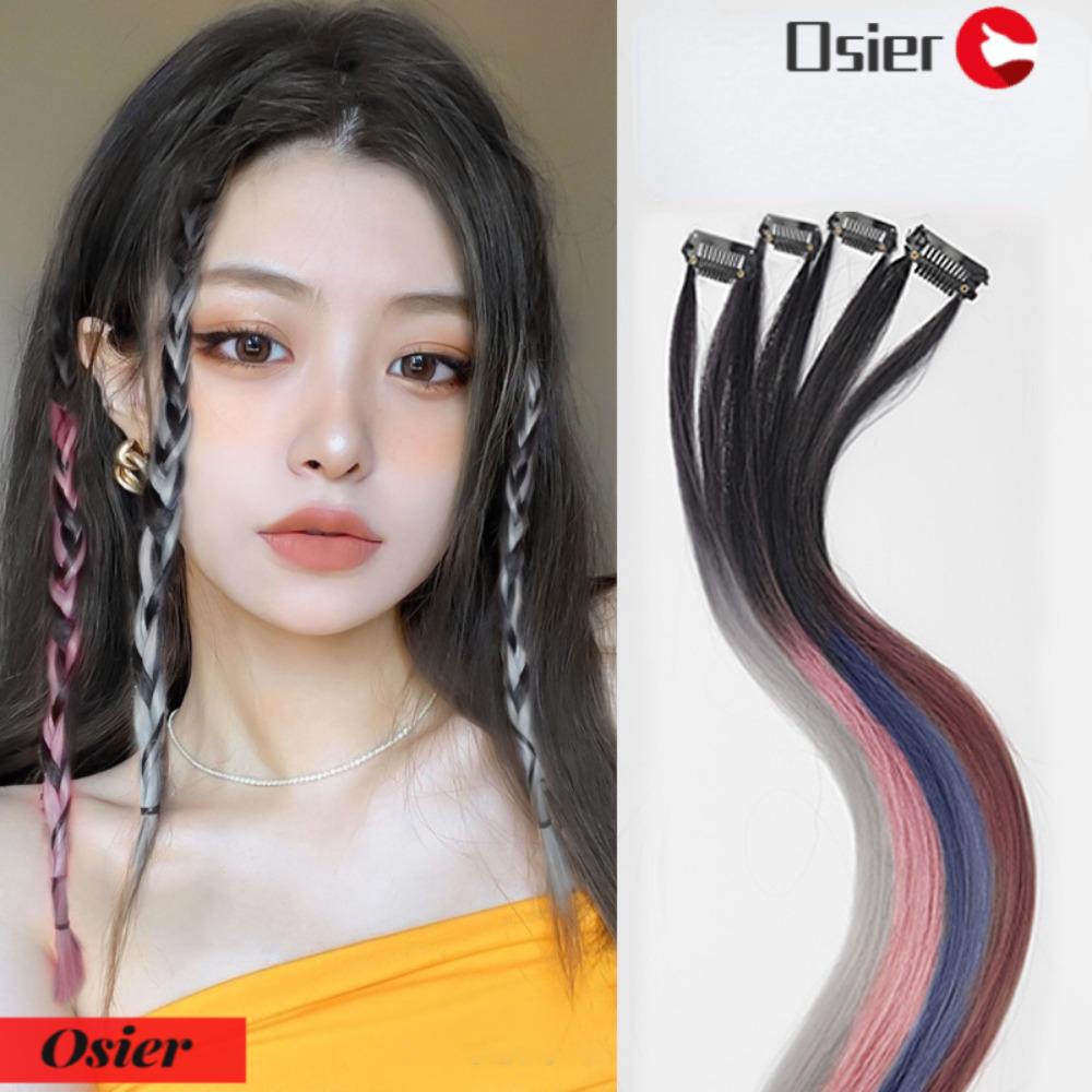 OSIER1 Dây Buộc Tóc Giả Thắt Bím Không Đường May Thời Trang