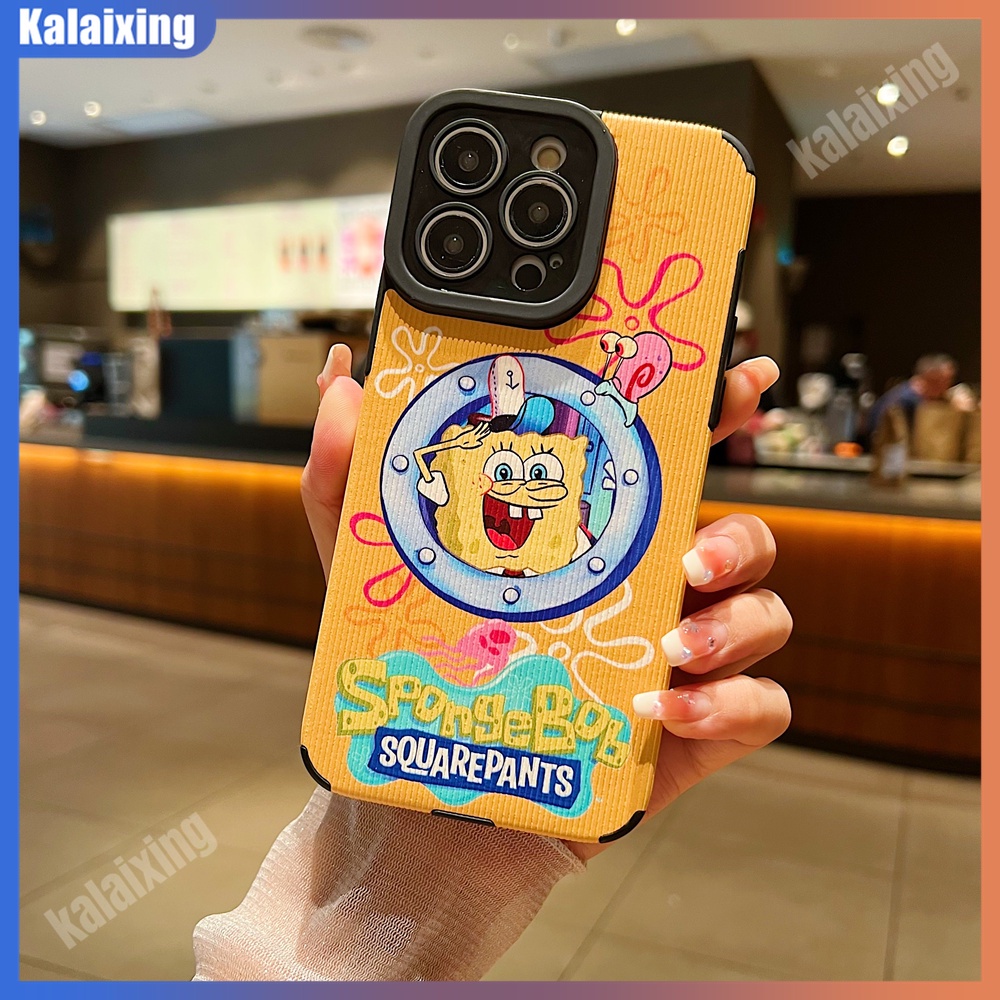 Ốp Điện Thoại Da Mềm In Hình SpongeBob Cho iPhone 14 Plus 13 Pro Max 12 Pro Max 11 Xs Max XR 7 8 Plus