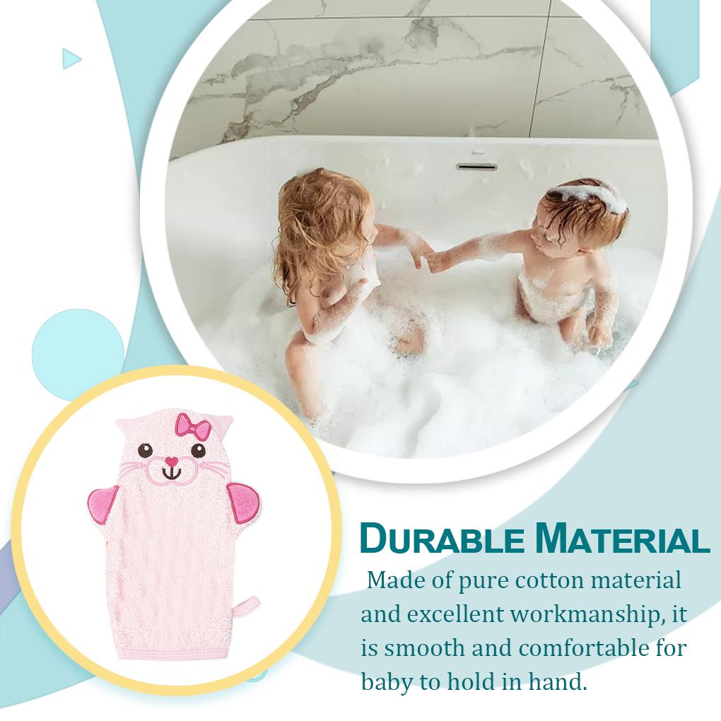 Khăn Tắm Cotton Cầm Tay Hình Đôi Găng Tay Xinh Xắn Cho Bé