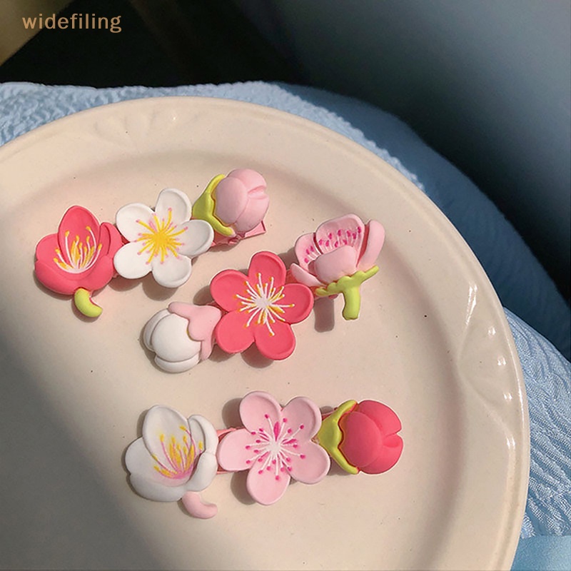 Kẹp Tóc Hoa Đào Màu Hồng Thời Trang Hàn Quốc Cho Nữ