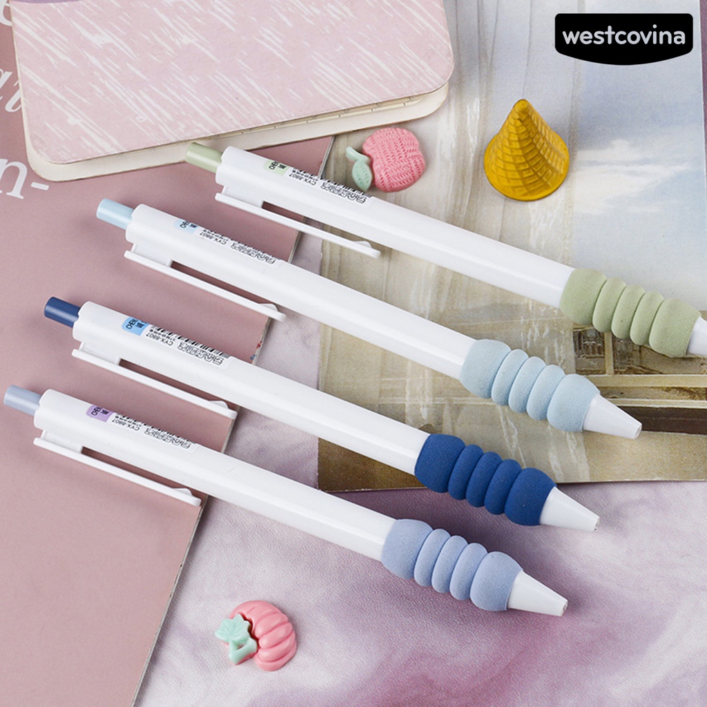 [WSTN]✎Set 5 Bút Mực Gel Nhanh Khô Mềm Mại Trọng Lượng Nhẹ