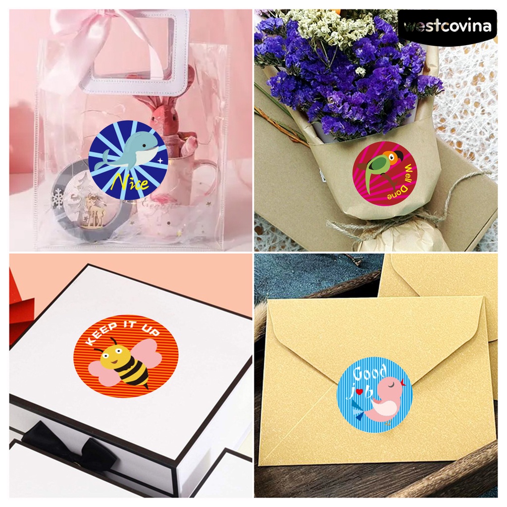 [WSTN] [WSTN]✎1 Cuộn Sticker Dán Mắt Bắt Động Vật Hoạt Hình Dễ Thương Chống Nước Không Cặn Tinh Tế Tuyệt Vời DIY