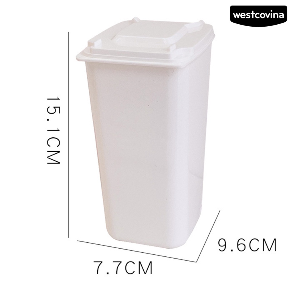 [WSTN] [WSTN]✎Thùng Rác Để Bàn Cỡ Lớn In Họa Tiết Hoạt Hình Có Nắp Đậy Tiện Dụng Ốp