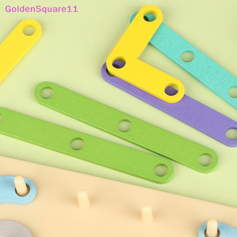 Đồ Chơi Xếp Hình Học Montessori Màu Vàng Kim Giáo Dục Sớm Cho Bé