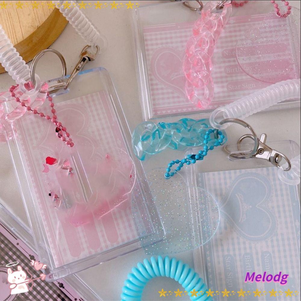 MELODG Set 2 Bao Đựng Thẻ ID Bằng Acrylic Trong Suốt Kpop 3 Inch Nhỏ Gọn
