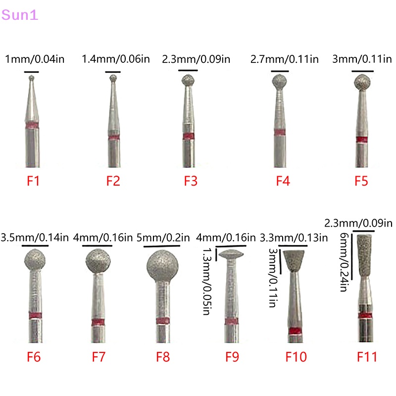 Bộ Mũi Khoan Móng Điện Tử Chuyên Dụng Cho Salon Trang Trí Móng Sun1 >