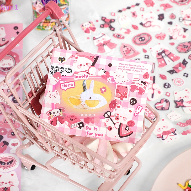 1 Tấm Hình Dán Họa Tiết Động Vật Hoạt Hình Lấp Lánh Trang Trí Sổ Tay DIY