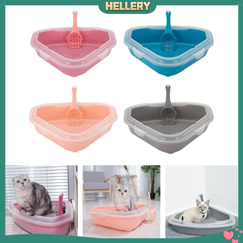 Khay Đựng Cát Vệ Sinh Hình Tam Giác Gắn Góc Giường Cho Mèo Cưng