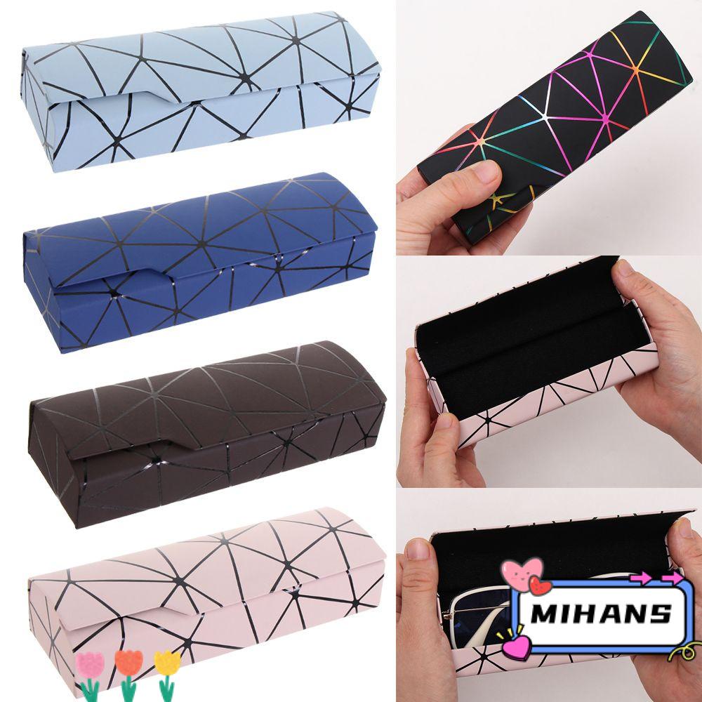 MIH Hộp Đựng Mắt Kính Bằng Da PU Đính Ngọc Trai Thời Trang Ốp