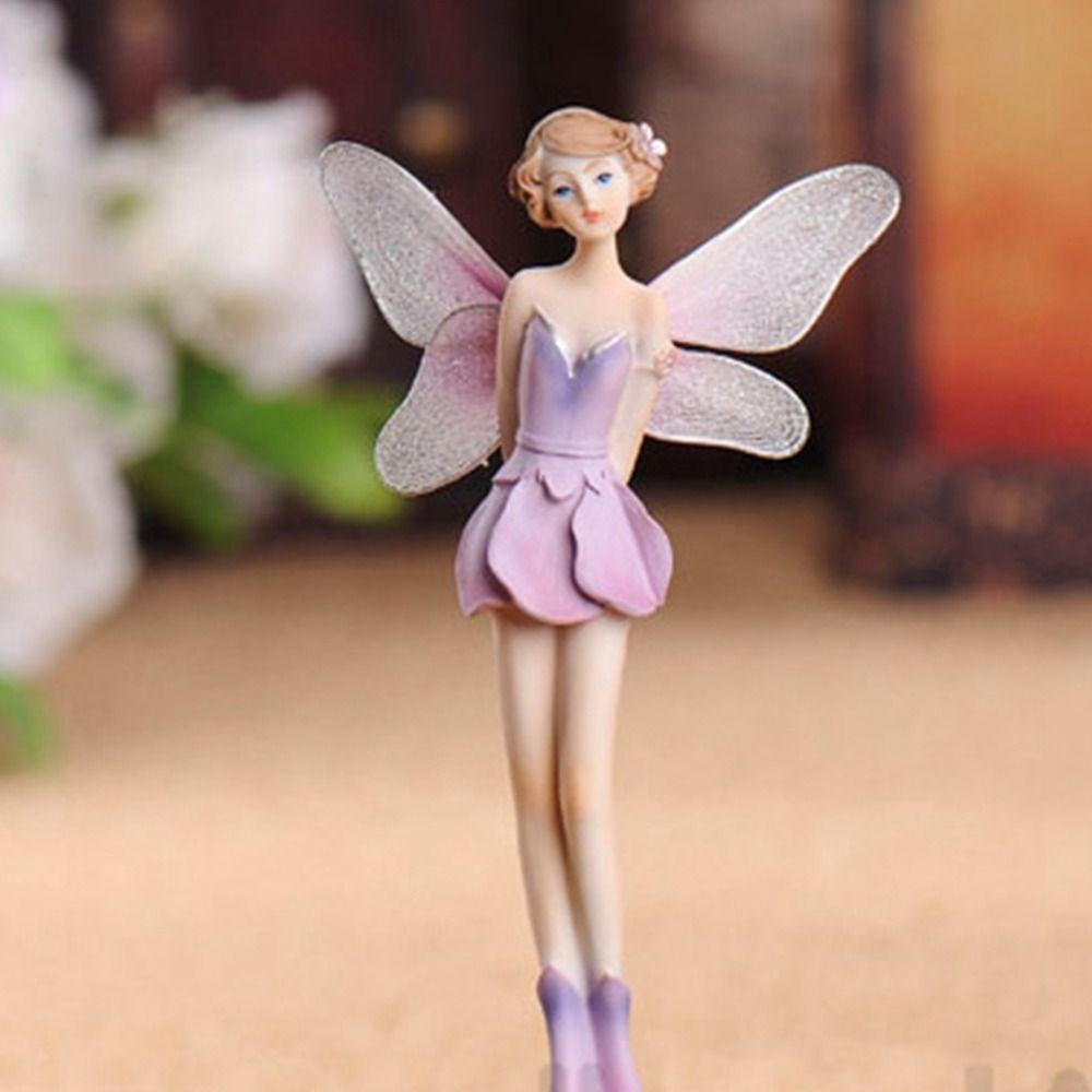 EPOCH Mô Hình Nàng Tiên Hoa Màu Tím Bằng Nhựa Resin Để Bàn Trang Trí